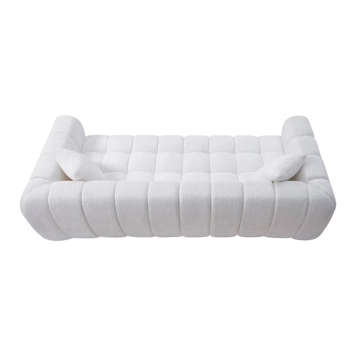 Marshmallow Cloud Sofa with Deep Seats, Boucle Upholstery & 1200-Lb Capacity