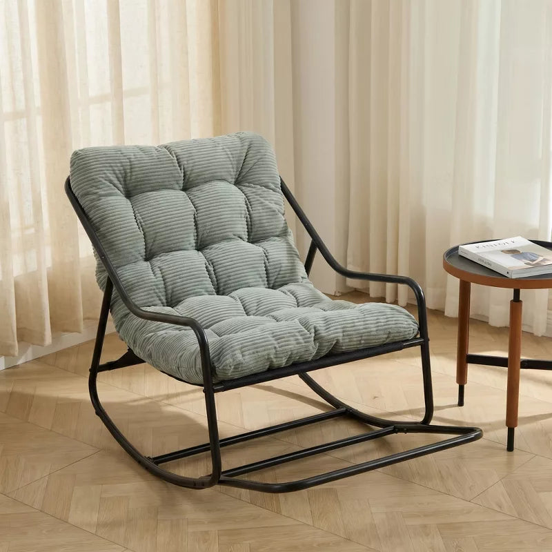 Modern Rocking Accent Chair with Thick Cushion for Living Room, Bedroom