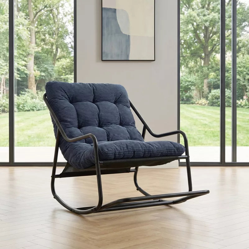 Modern Rocking Accent Chair with Thick Cushion for Living Room, Bedroom