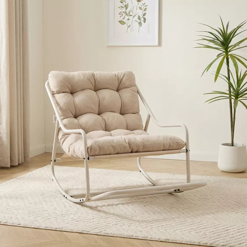 Modern Rocking Accent Chair with Thick Cushion for Living Room, Bedroom