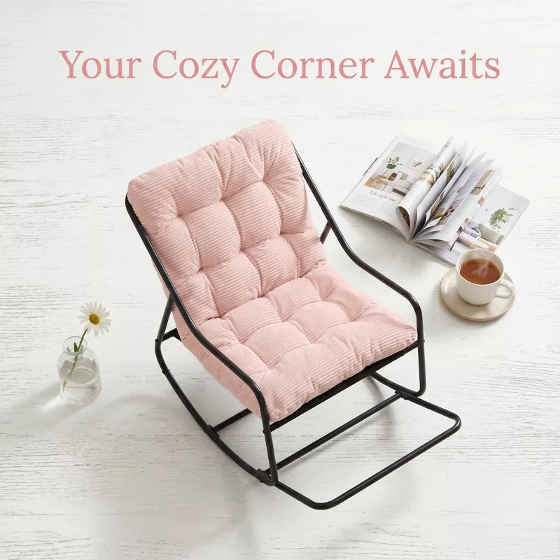 Modern Rocking Accent Chair with Thick Cushion for Living Room, Bedroom