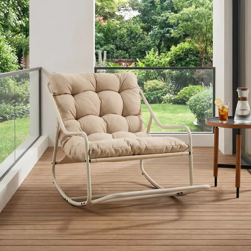 Modern Rocking Accent Chair with Thick Cushion for Living Room, Bedroom
