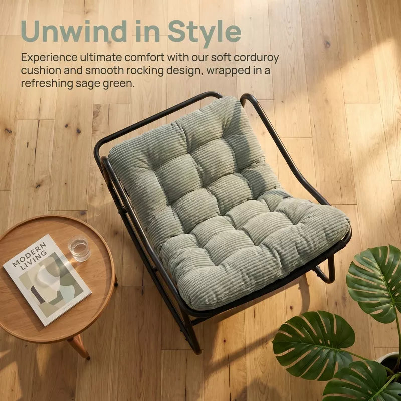 Modern Rocking Accent Chair with Thick Cushion for Living Room, Bedroom