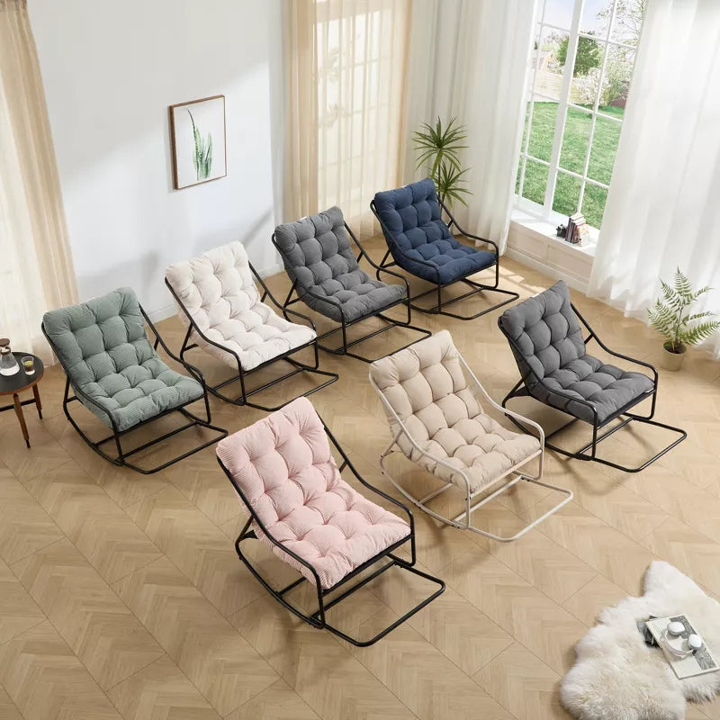Modern Rocking Accent Chair with Thick Cushion for Living Room, Bedroom