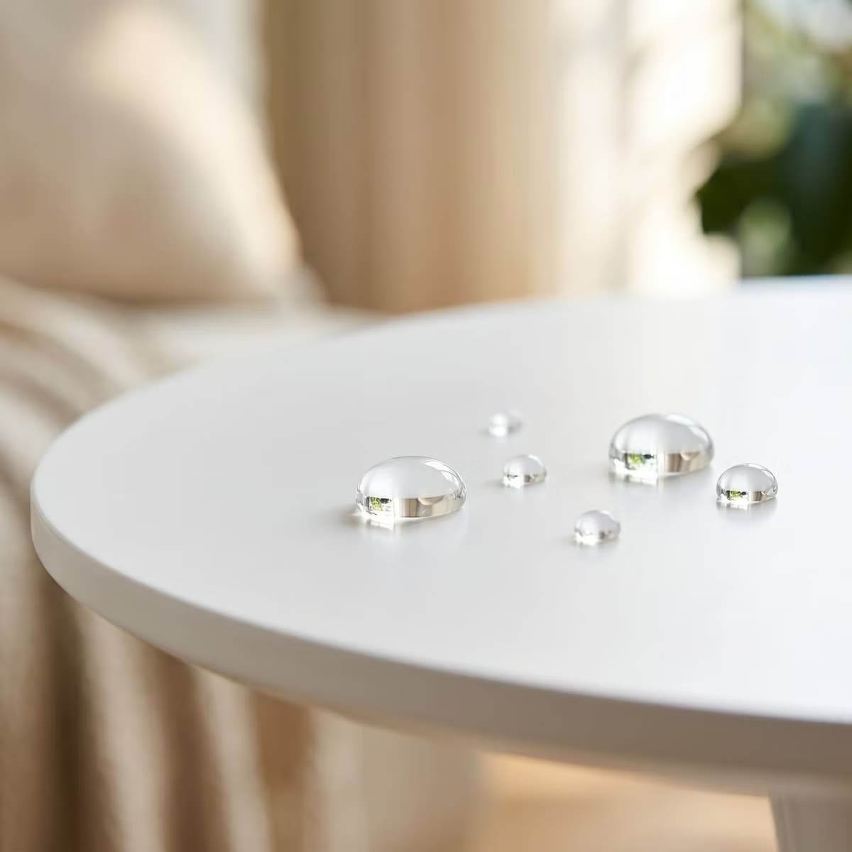 Round Dining Table – White Tulip Pedestal Design for Small Spaces