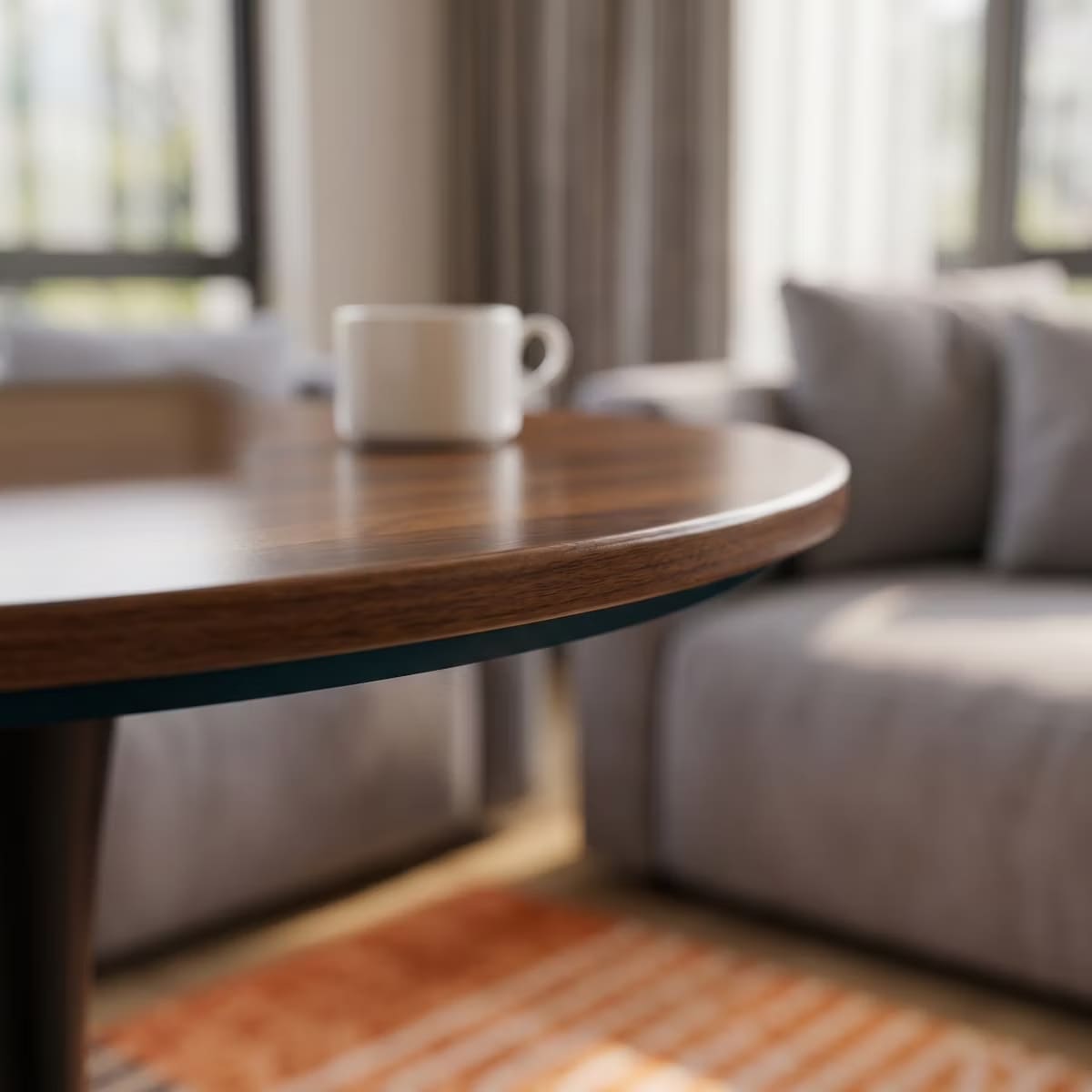 Round Dining Table – White Tulip Pedestal Design for Small Spaces