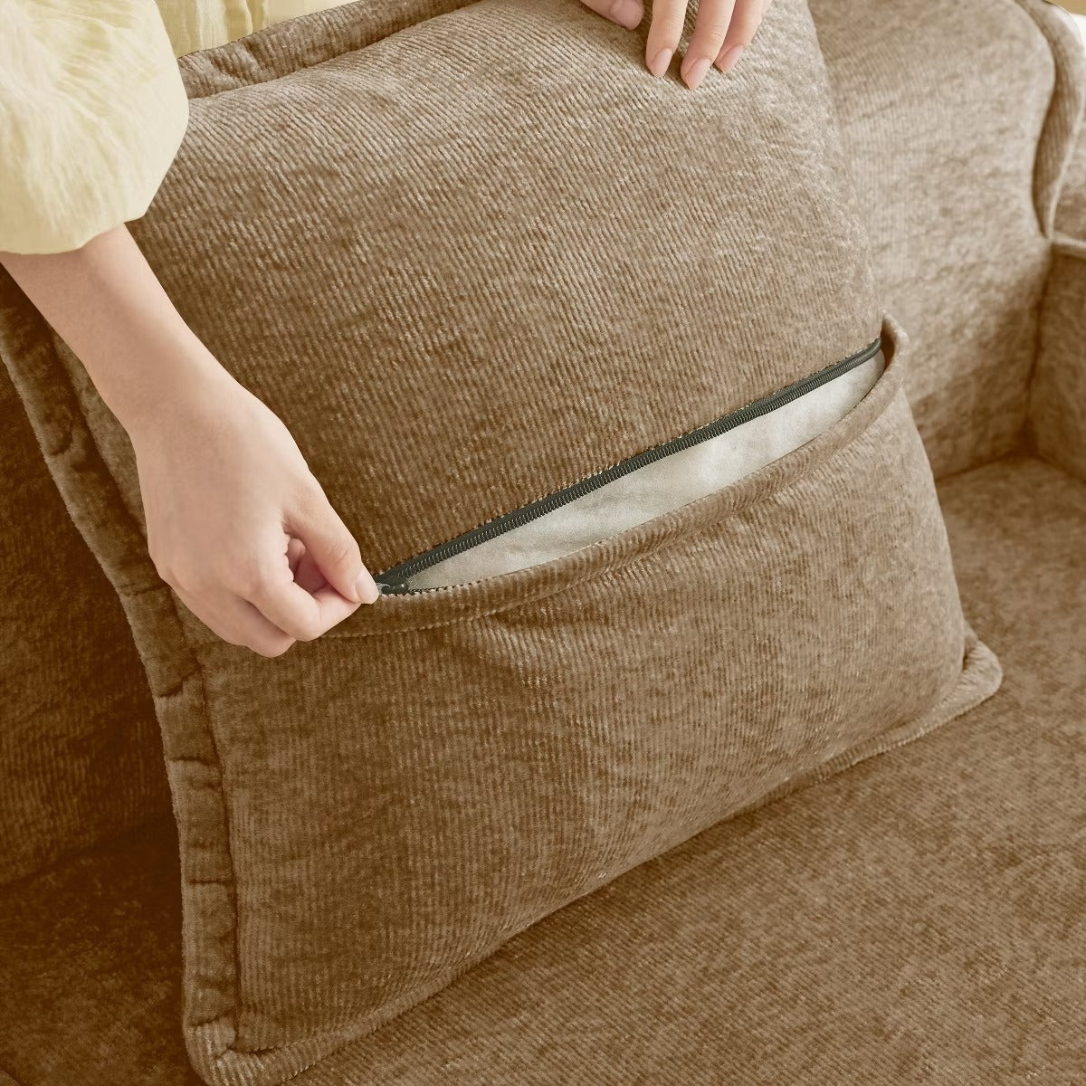 Modular Cloud Sofa 78" Plush Velvet Boneless Loveseat with No Assembly