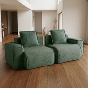 Modular Cloud Sofa 78" Plush Velvet Boneless Loveseat with No Assembly