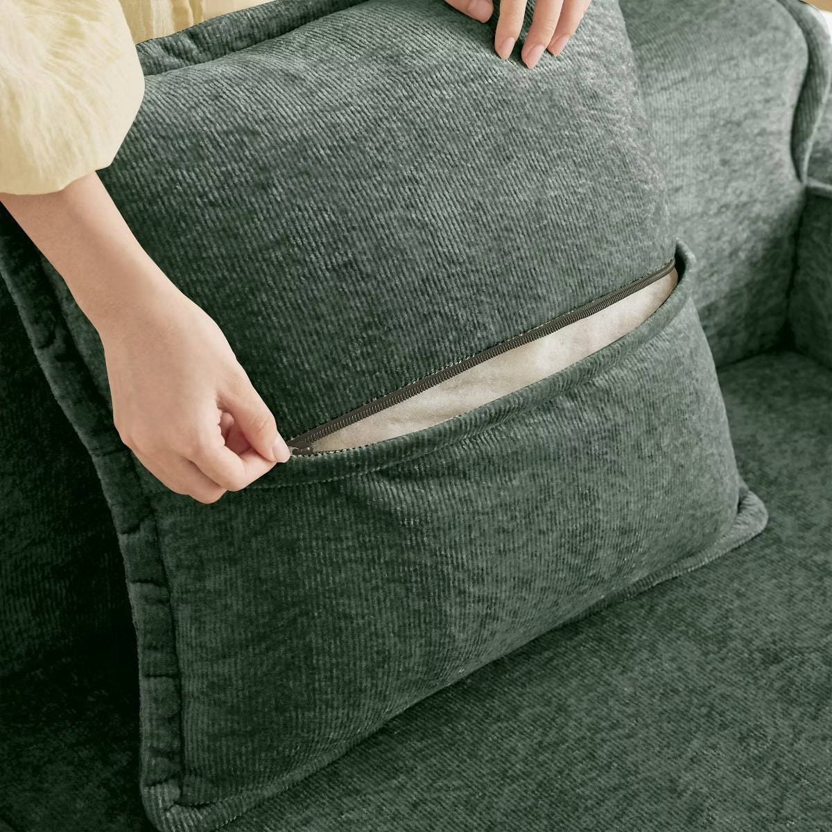 Modular Cloud Sofa 78" Plush Velvet Boneless Loveseat with No Assembly