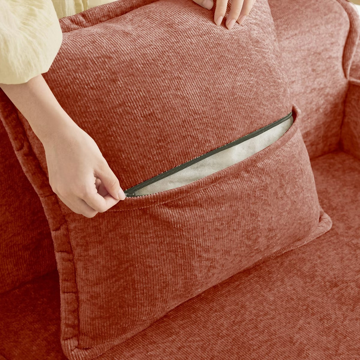 Modular Cloud Sofa 78" Plush Velvet Boneless Loveseat with No Assembly