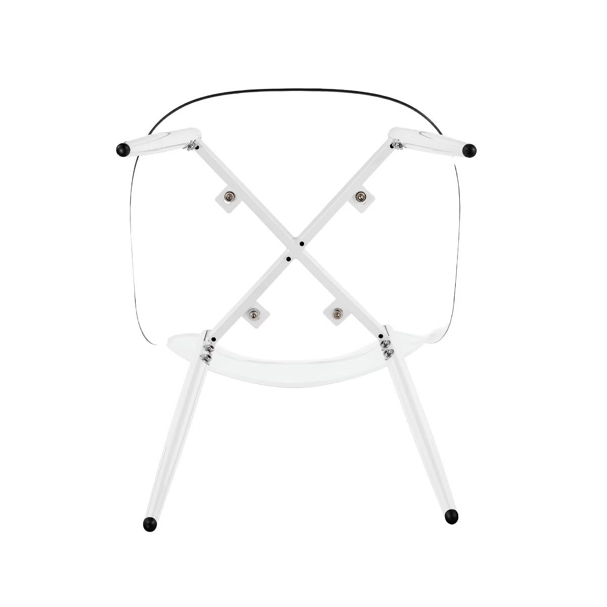 Modern Dining Chairs Set of 4 with Durable PET Seats and Metal Legs