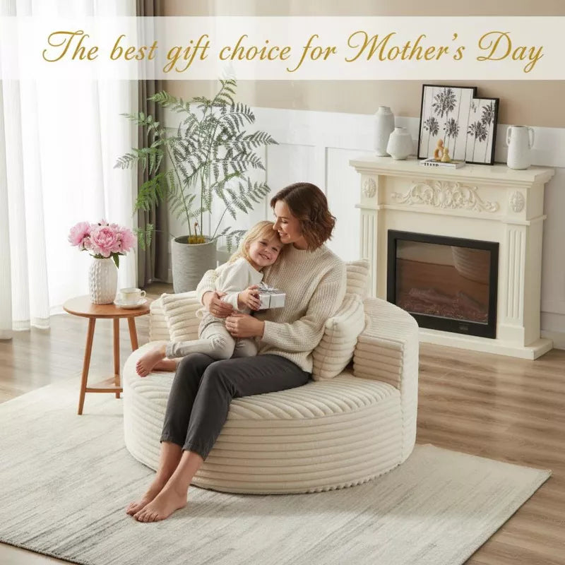 Sofa Bed Chair with Plush Sponge Cushion and No Assembly - 5 Colors