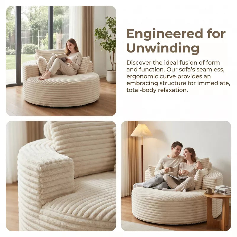 Sofa Bed Chair with Plush Sponge Cushion and No Assembly - 5 Colors