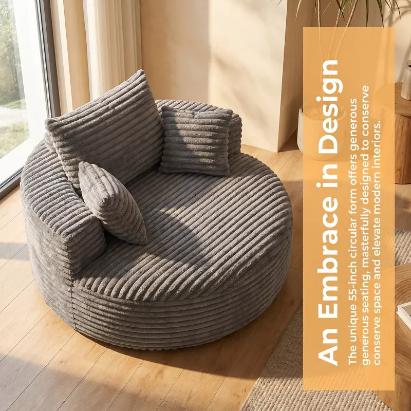 Sofa Bed Chair with Plush Sponge Cushion and No Assembly - 5 Colors
