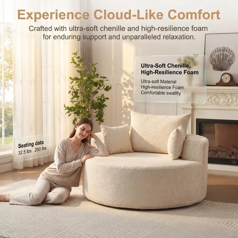 Sofa Bed Chair with Plush Sponge Cushion and No Assembly - 5 Colors