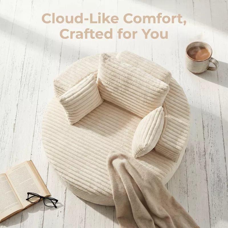 Sofa Bed Chair with Plush Sponge Cushion and No Assembly - 5 Colors