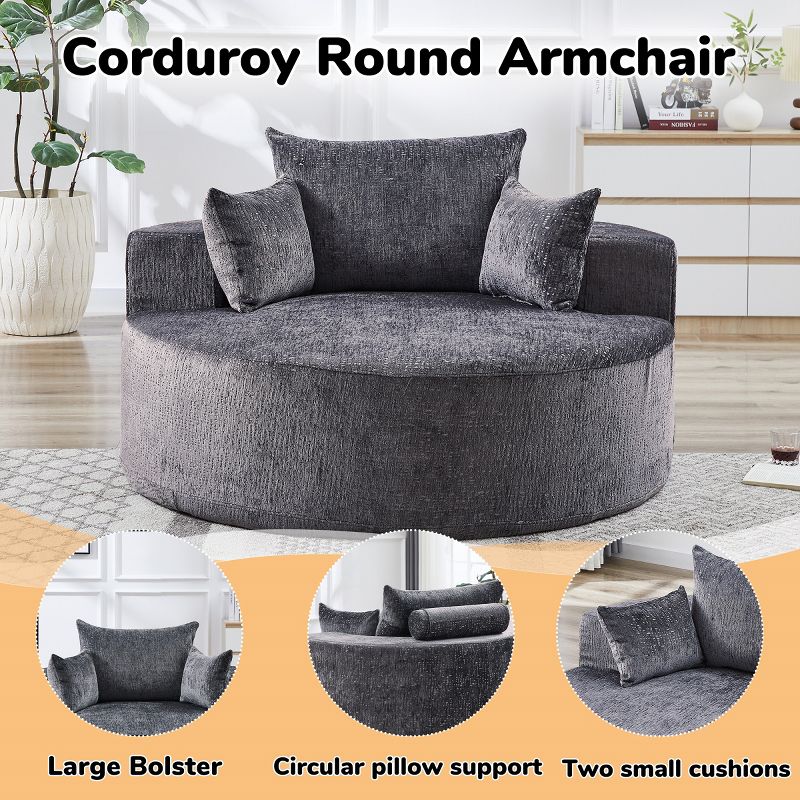 Sofa Bed Chair with Plush Sponge Cushion and No Assembly - 5 Colors