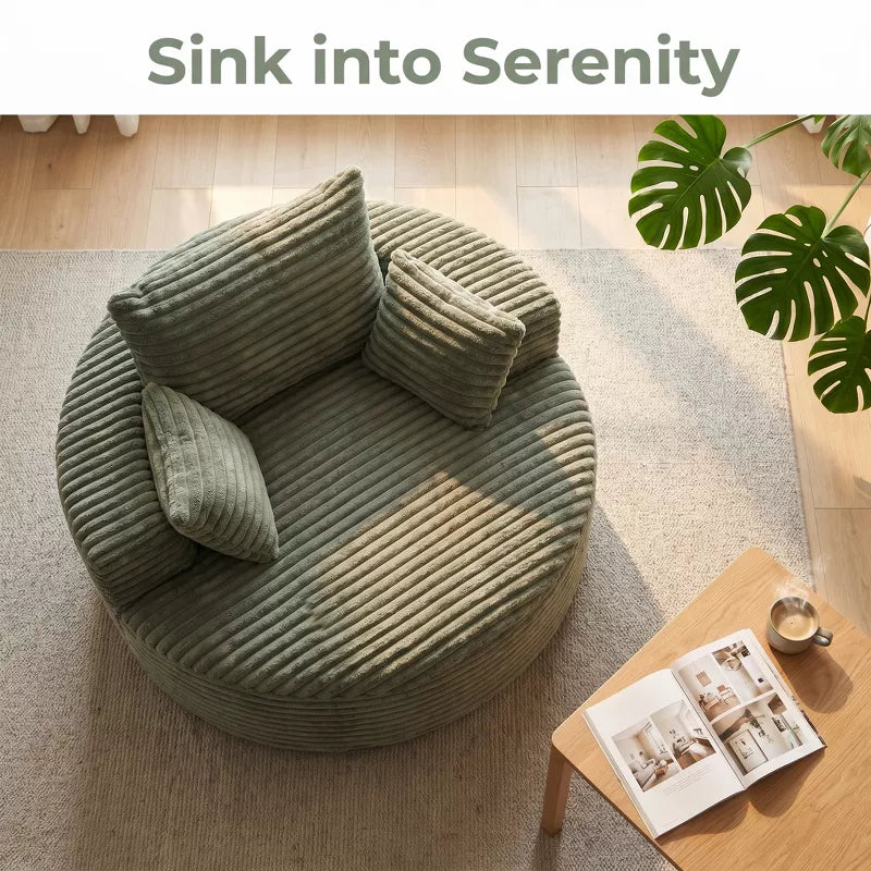 Sofa Bed Chair with Plush Sponge Cushion and No Assembly - 5 Colors