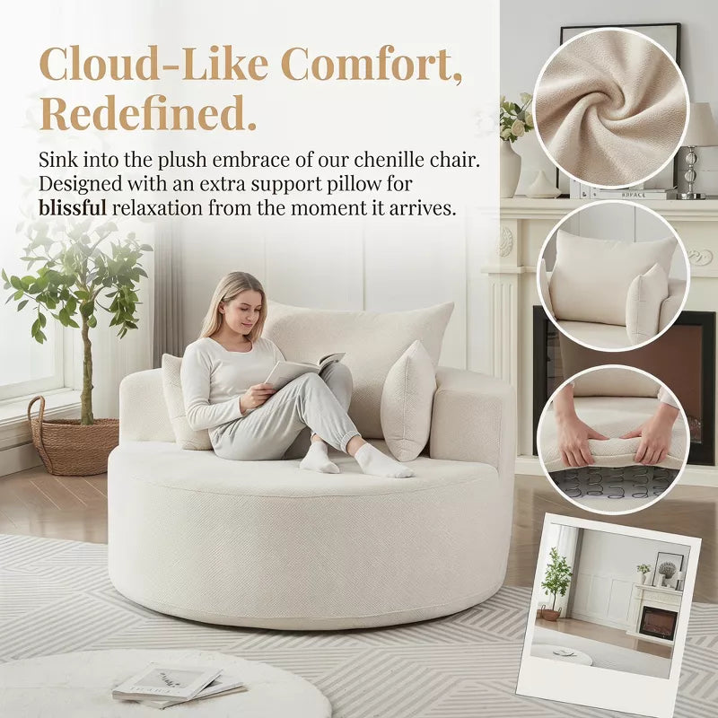 Sofa Bed Chair with Plush Sponge Cushion and No Assembly - 5 Colors