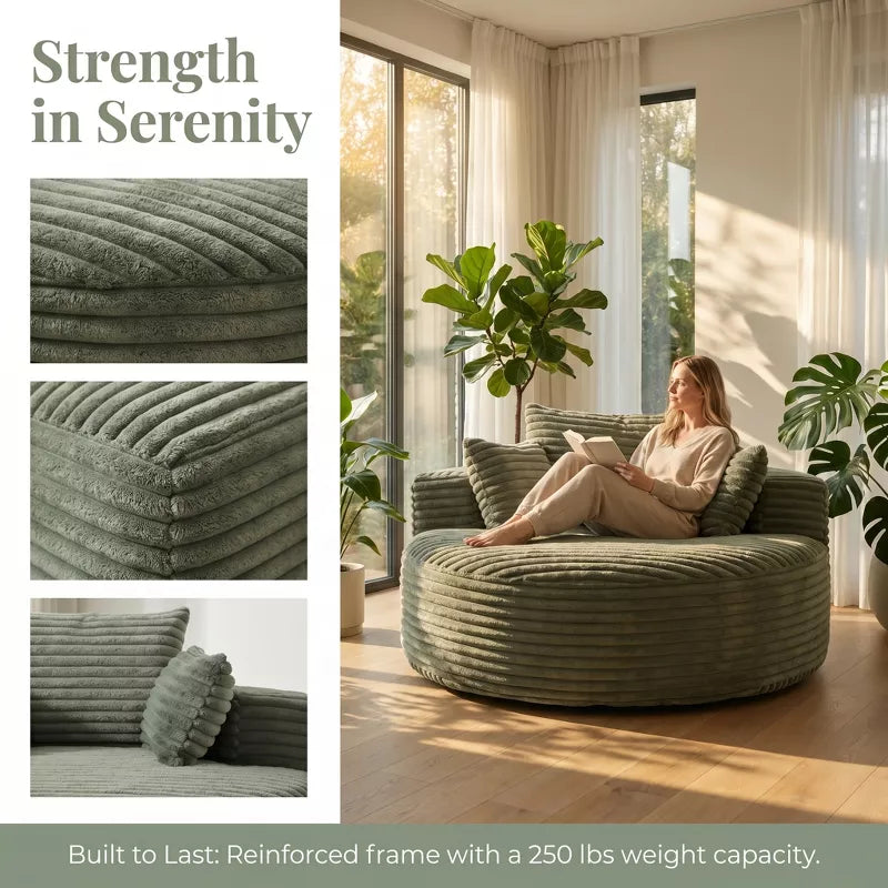 Sofa Bed Chair with Plush Sponge Cushion and No Assembly - 5 Colors