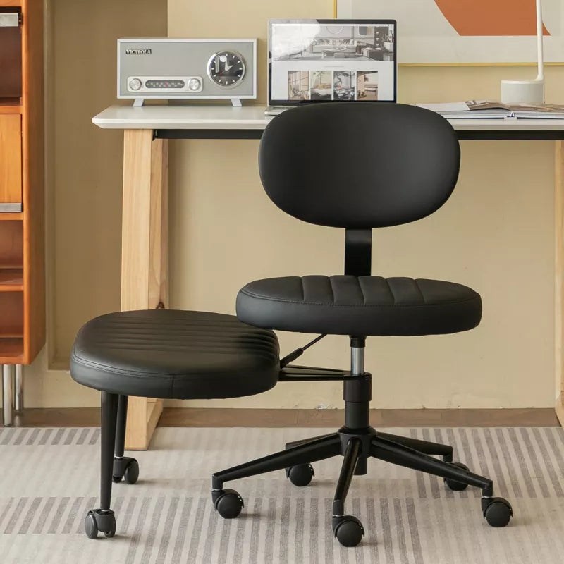 Ergonomic Cross-Leg Office Chair with Footrest for Meditation & Home