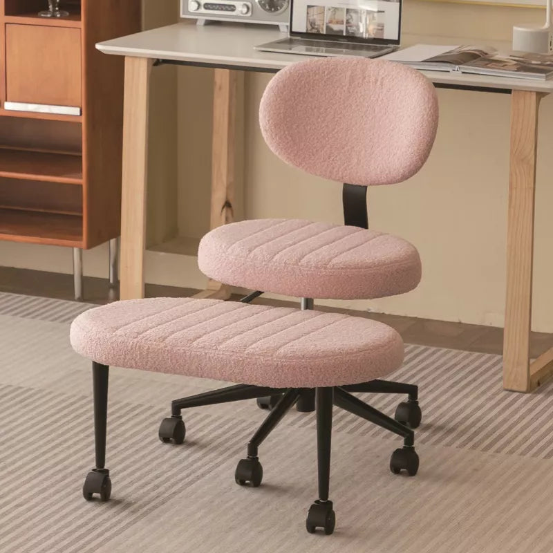 Ergonomic Cross-Leg Office Chair with Footrest for Meditation & Home