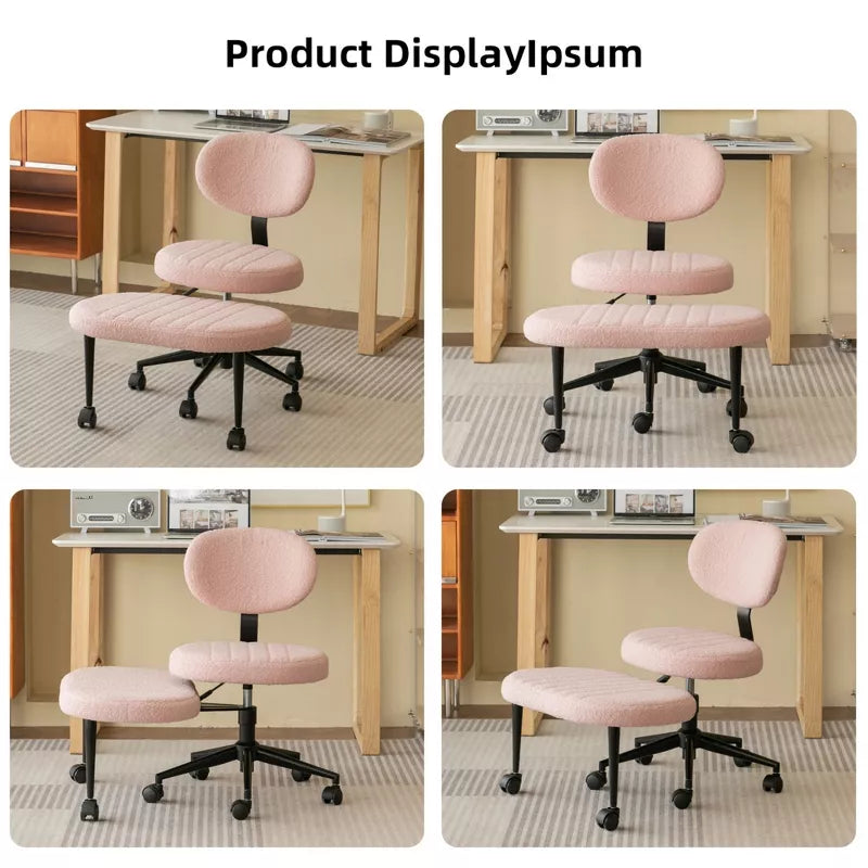 Ergonomic Cross-Leg Office Chair with Footrest for Meditation & Home