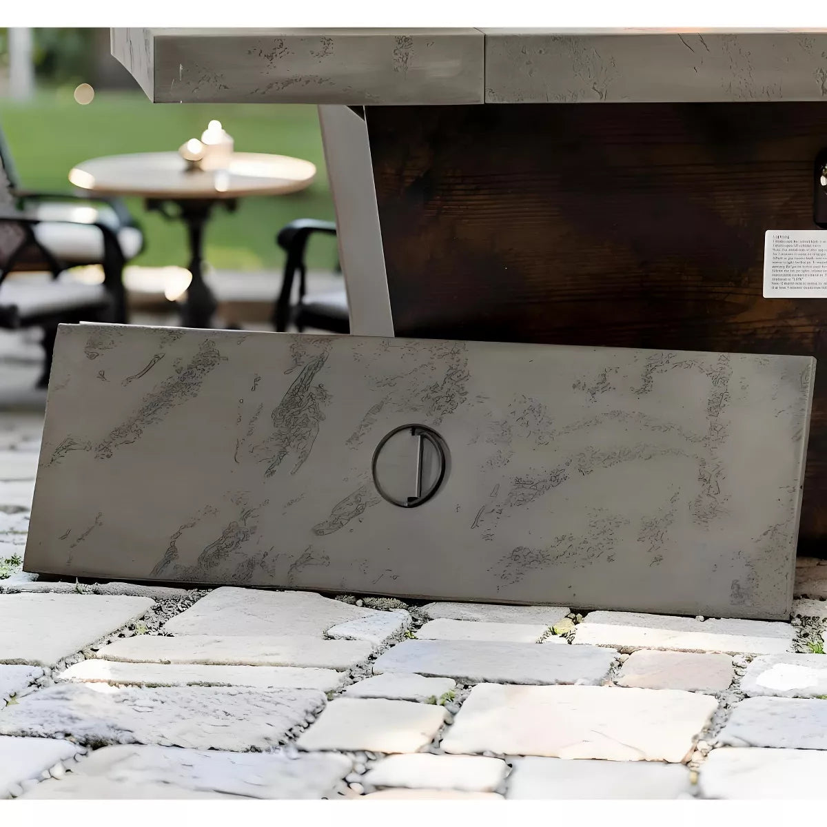 Rectangular Gas Fire Pit Table with 50,000 BTU Heat and Convertible Coffee Table Design