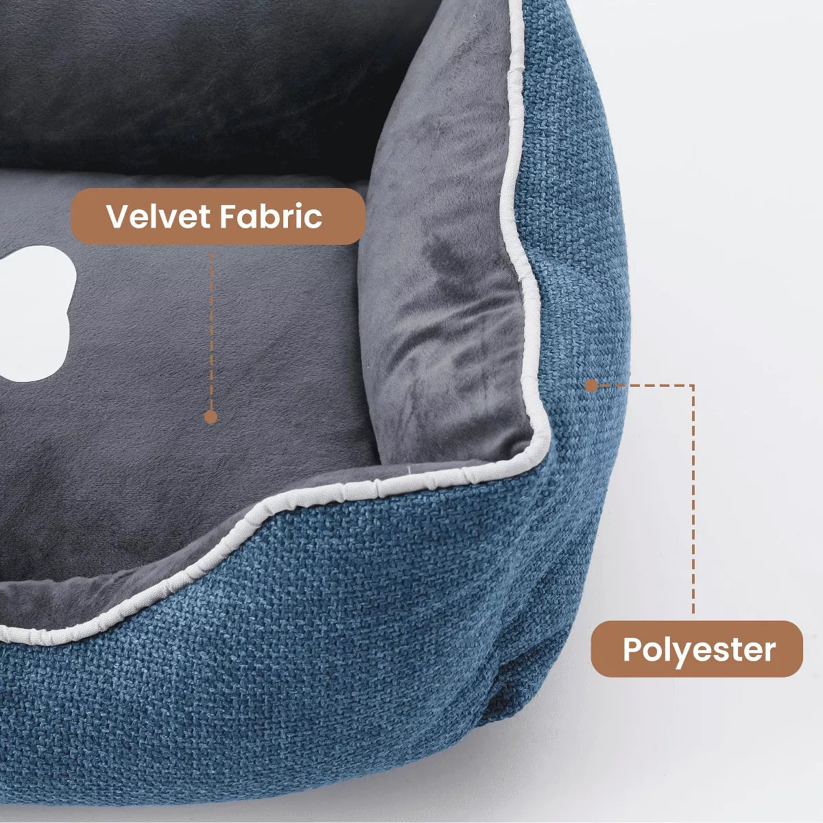 Anti-Slip Orthopedic Small Dog Bed with Washable Plush Sofa Cushion
