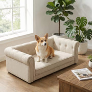 Dog Sofa Bed for Small and Medium Dogs with Plush Foam Cushion