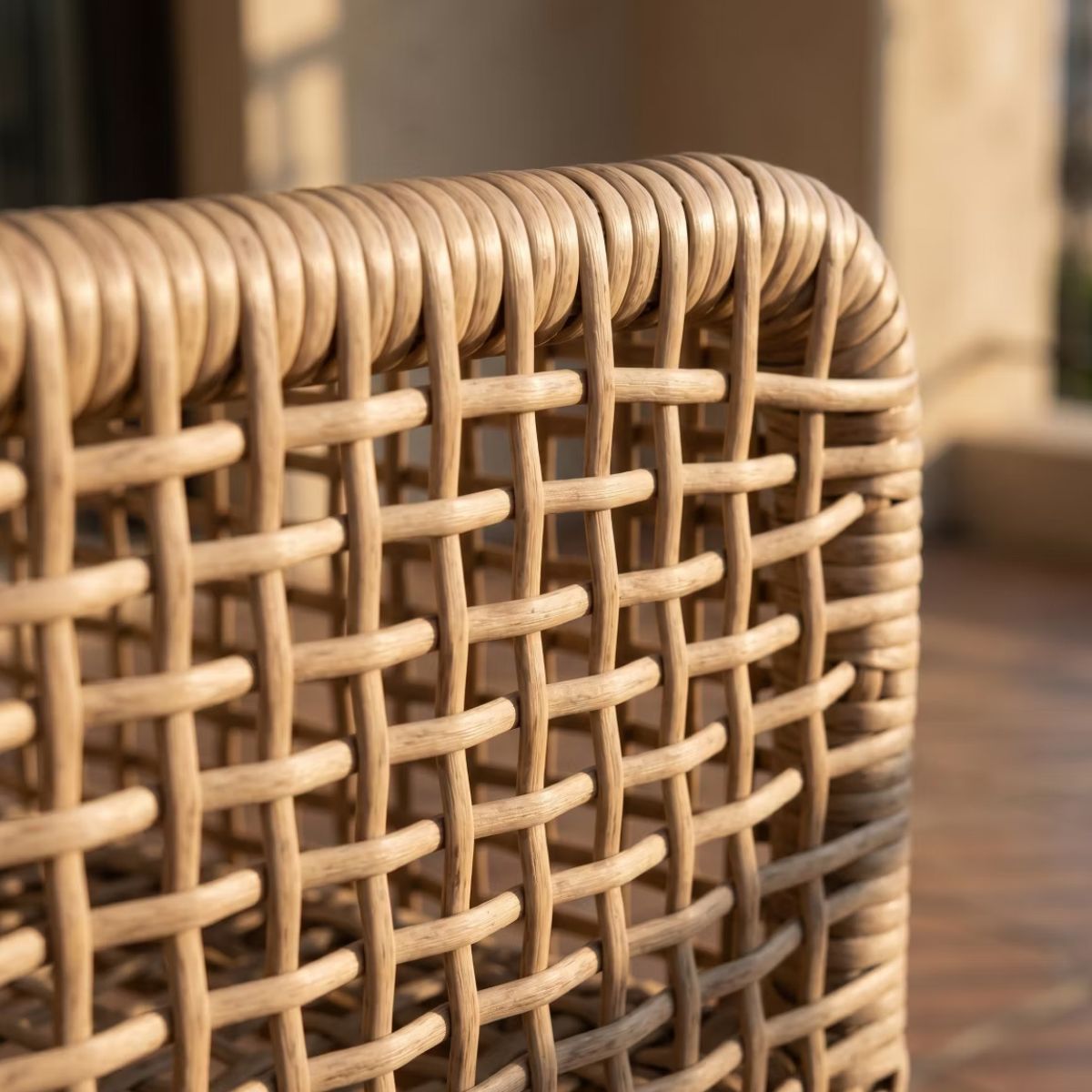 5-Piece Outdoor Wicker Conversation Set with Swivel Rocking Chairs