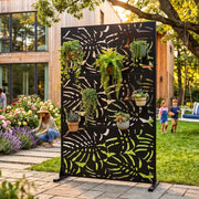 3.3x6 Ft Metal Room Divider – Freestanding Decorative Privacy Screen for Outdoor & Indoor