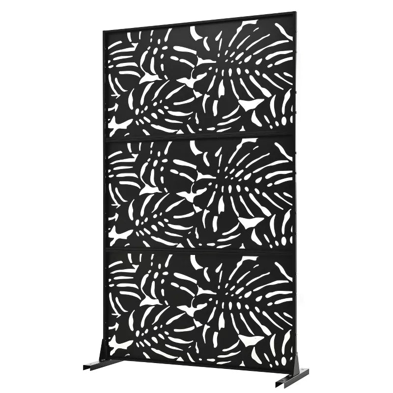 3.3x6 Ft Metal Room Divider – Freestanding Decorative Privacy Screen for Outdoor & Indoor