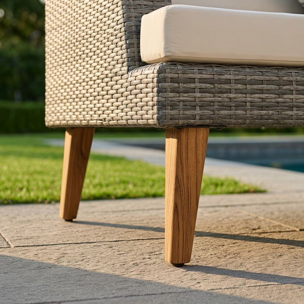 6-Piece Outdoor Patio Furniture Set with 86-Inch Wicker Sofa