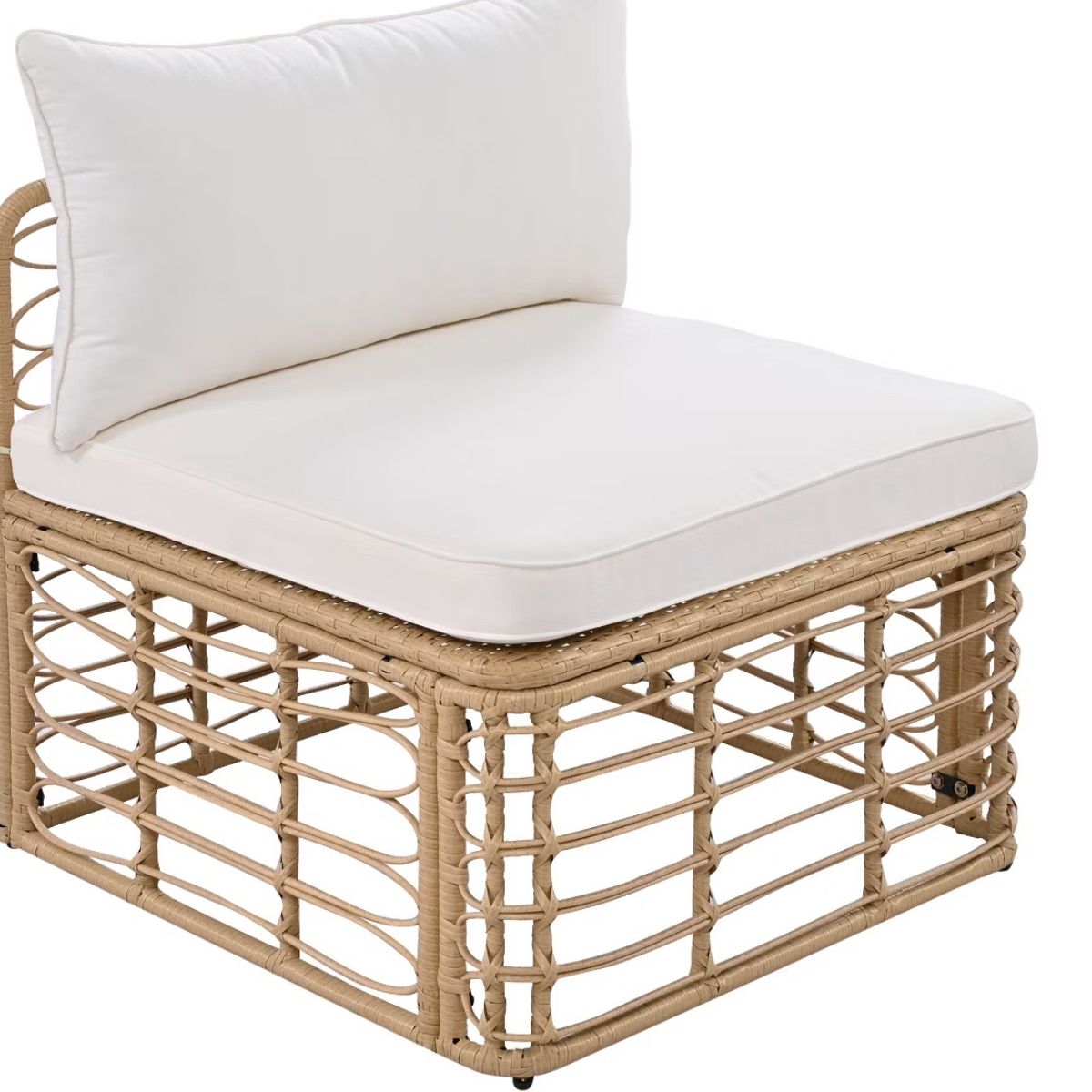 7-Piece Outdoor Wicker Patio Furniture Set with Modular Sectional Sofa
