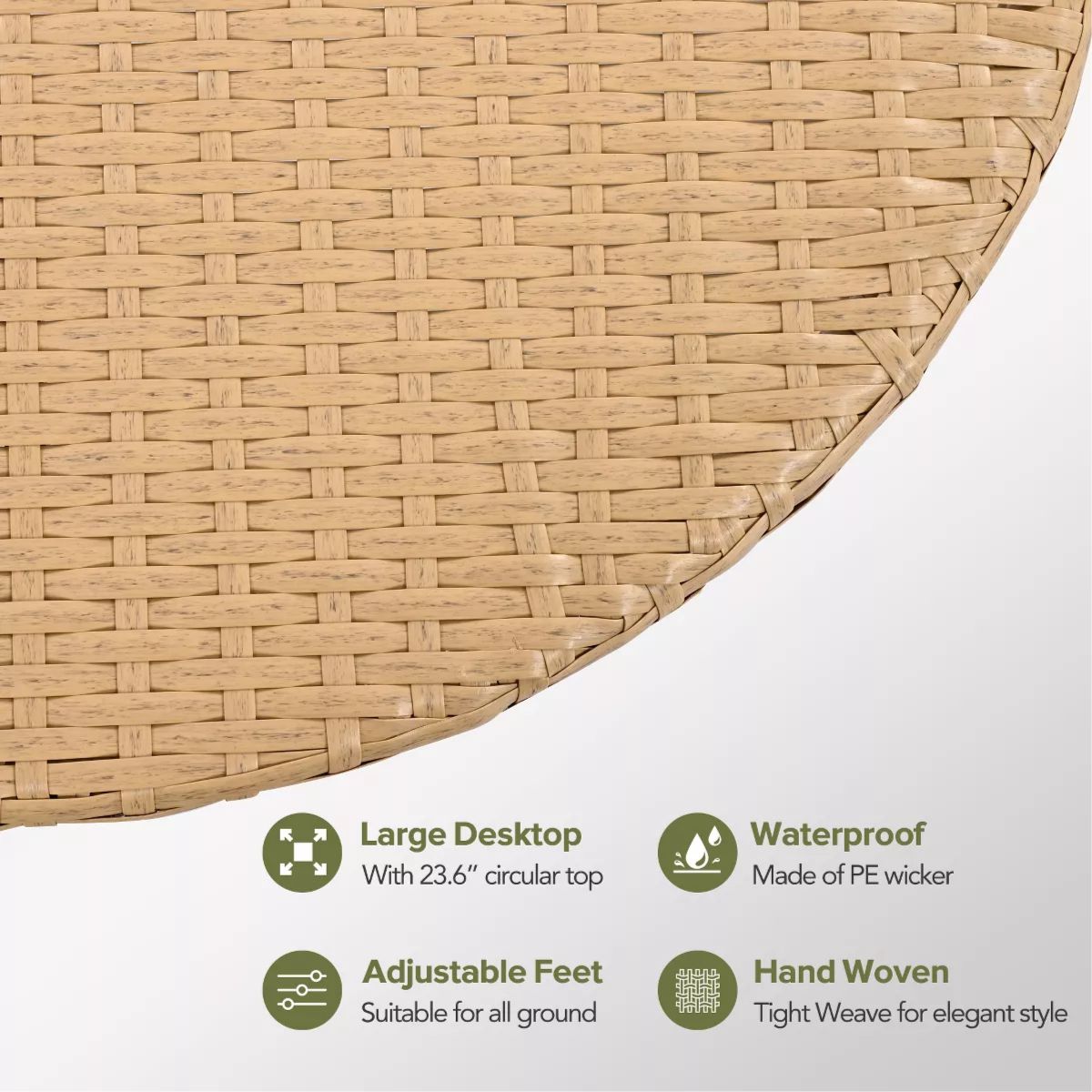7-Piece Outdoor Wicker Patio Furniture Set with Modular Sectional Sofa