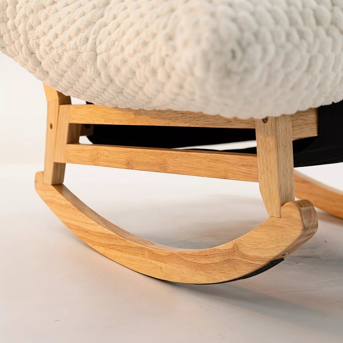 Rocking Chair with Plush Corduroy Seat for Cozy Reading & Relaxation