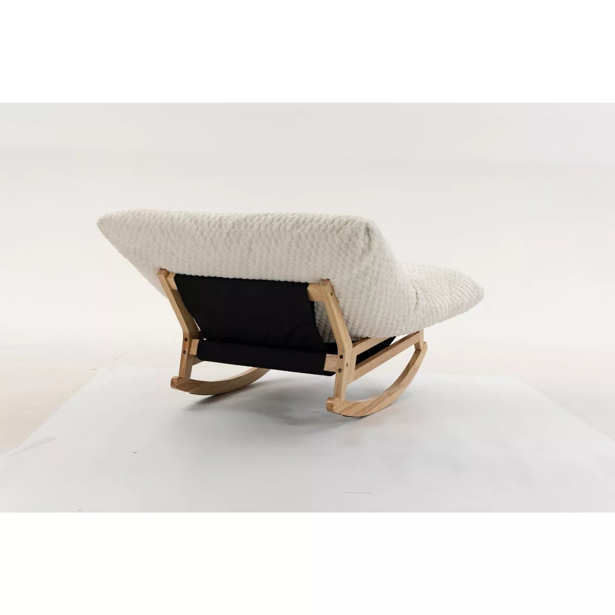 Rocking Chair with Plush Corduroy Seat for Cozy Reading & Relaxation