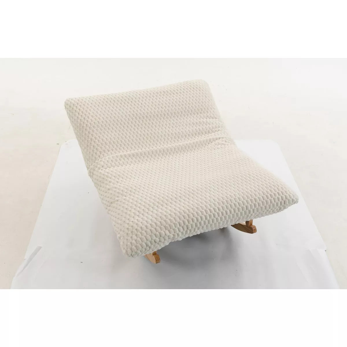 Rocking Chair with Plush Corduroy Seat for Cozy Reading & Relaxation