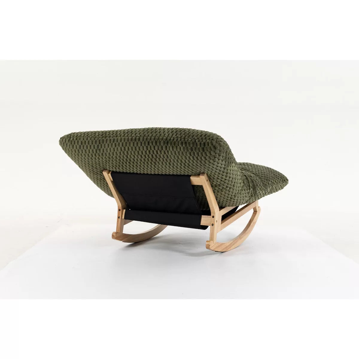 Rocking Chair with Plush Corduroy Seat for Cozy Reading & Relaxation