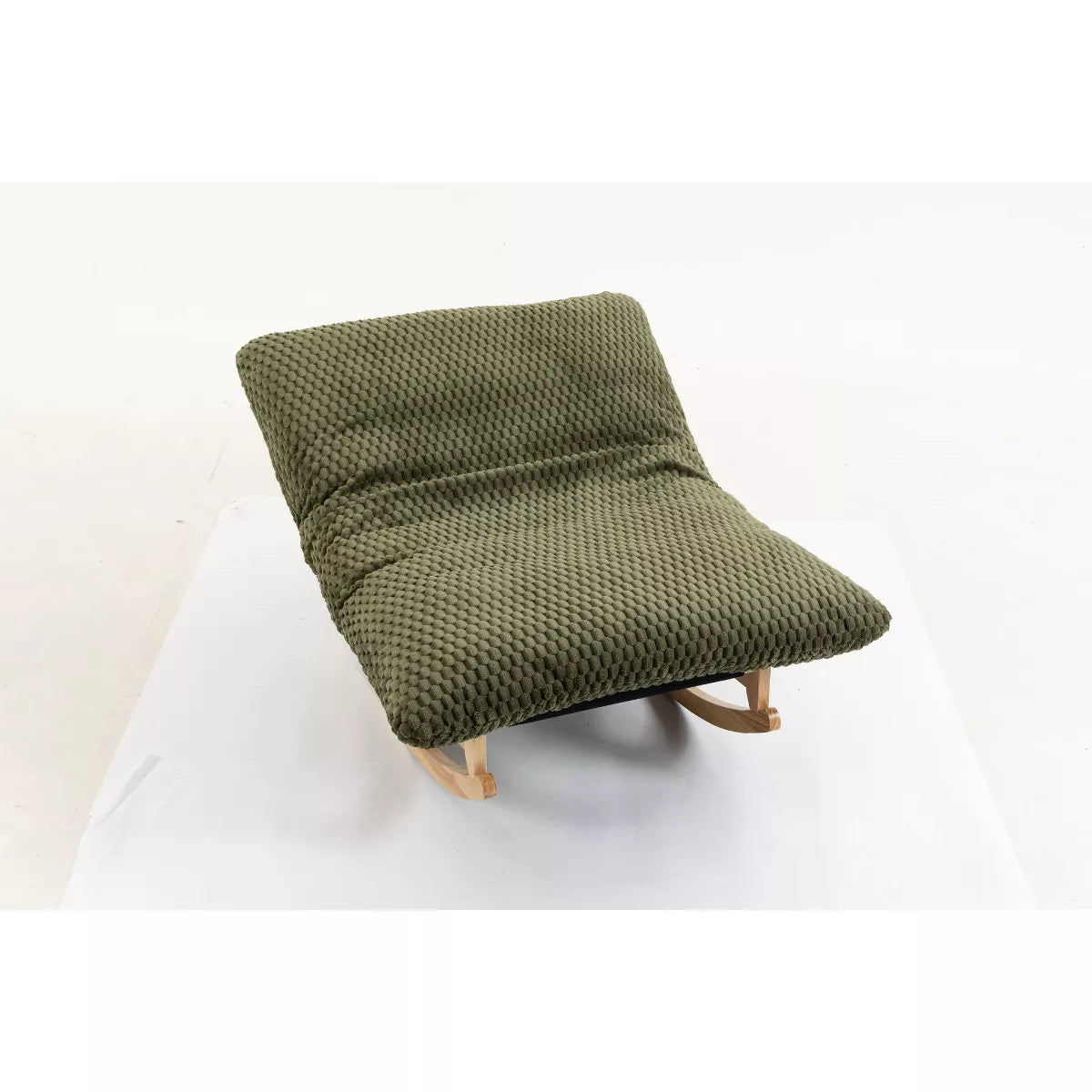 Rocking Chair with Plush Corduroy Seat for Cozy Reading & Relaxation