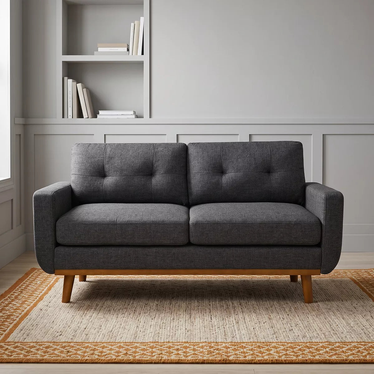 67.7" Loveseat Sofa with Tufted Upholstery, Foam Comfort & Wood Base