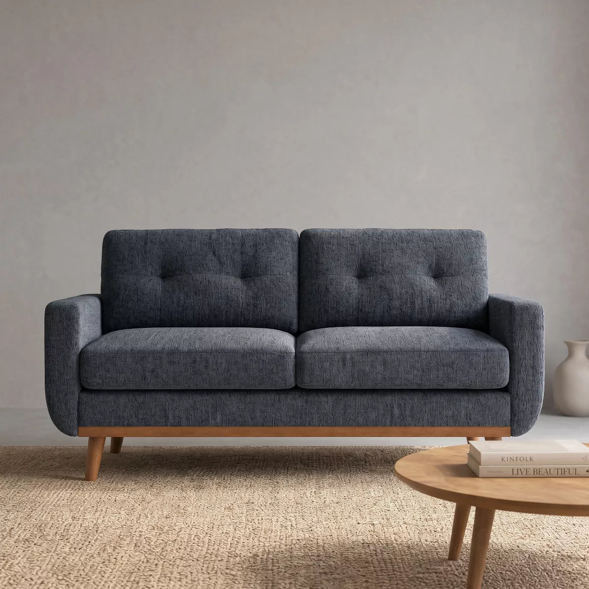 67.7" Loveseat Sofa with Tufted Upholstery, Foam Comfort & Wood Base