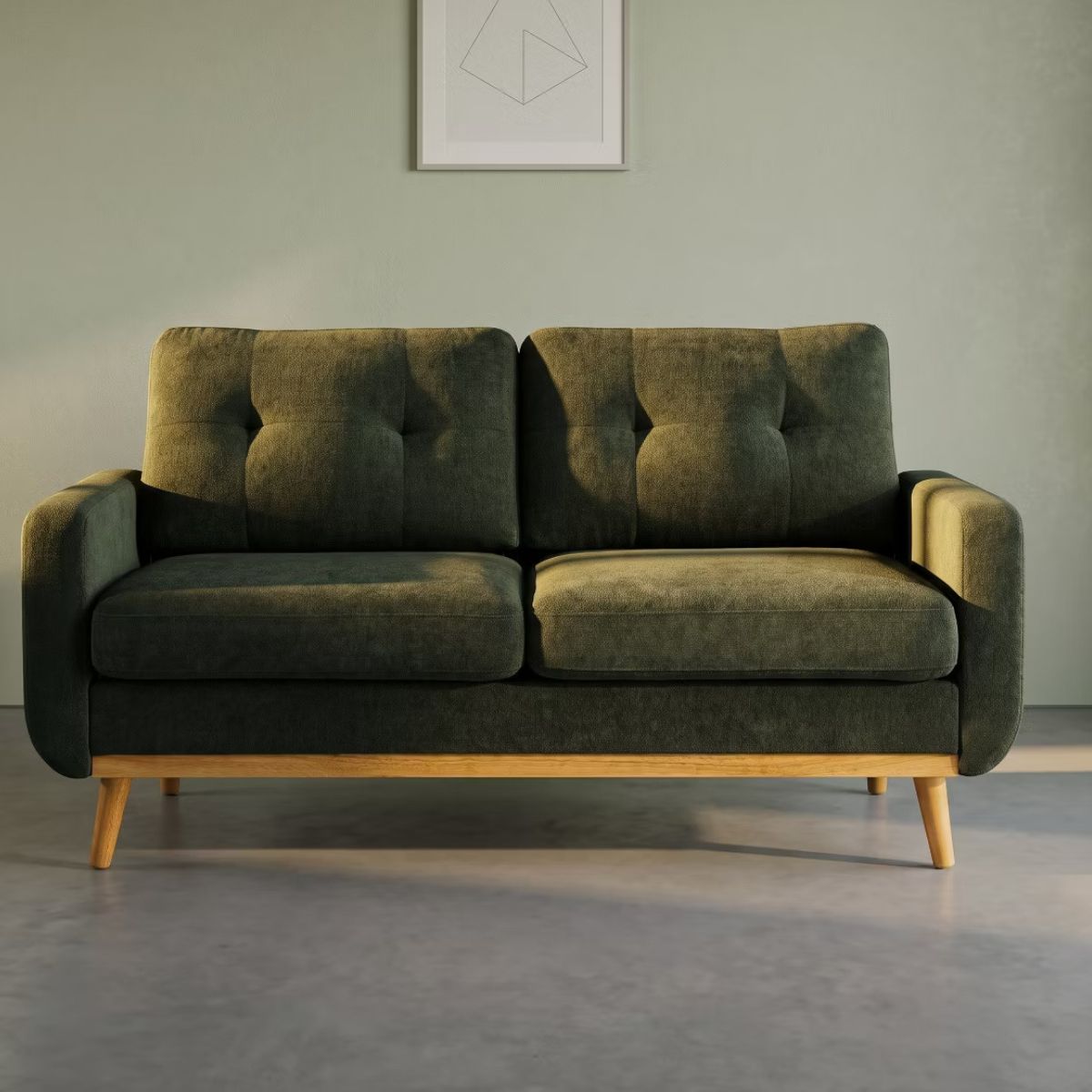 67.7" Loveseat Sofa with Tufted Upholstery, Foam Comfort & Wood Base