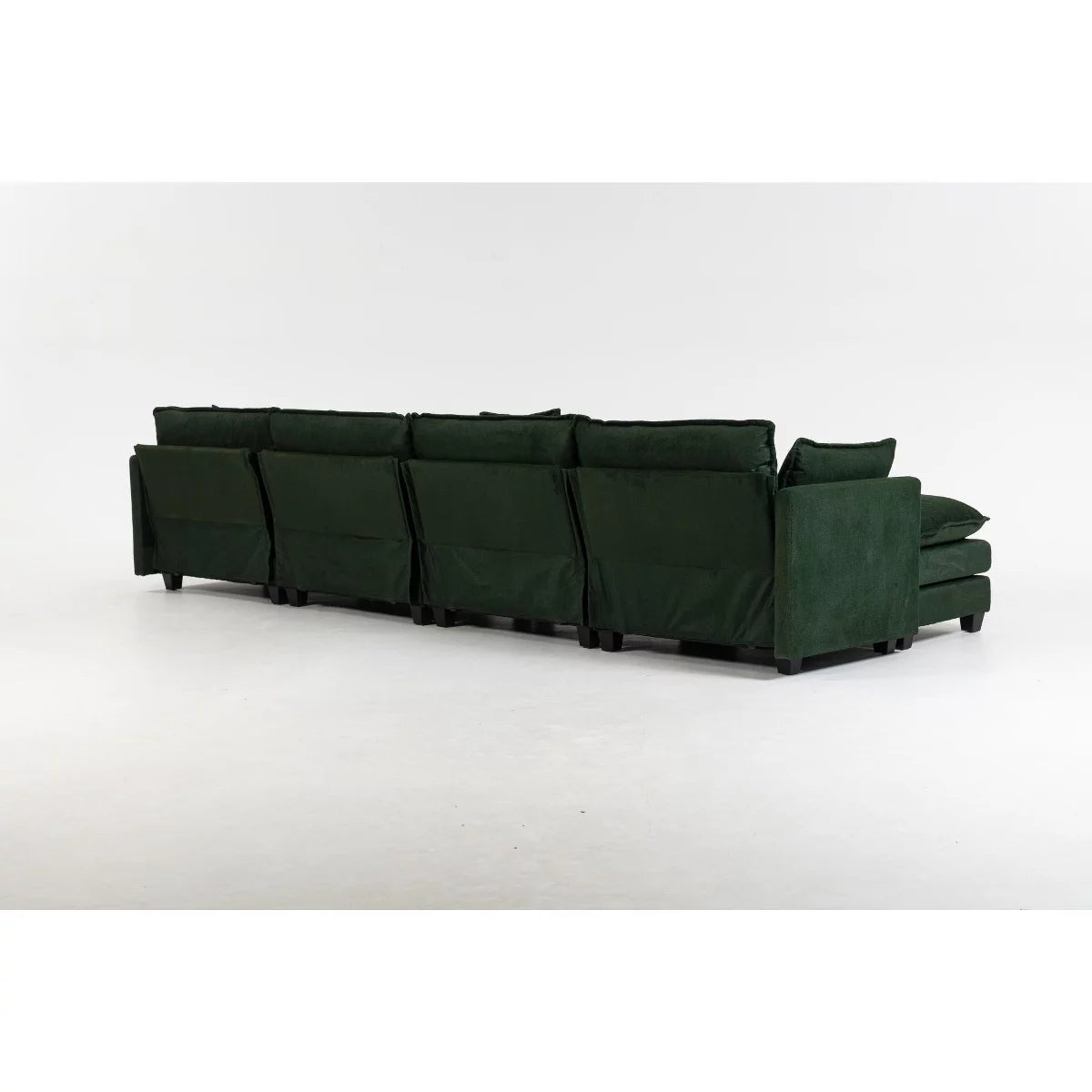 Modular Sectional Sofa with Ottoman, Reversible Sleeper Couch for Living Room