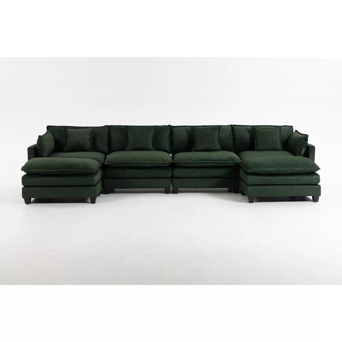 Modular Sectional Sofa with Ottoman, Reversible Sleeper Couch for Living Room