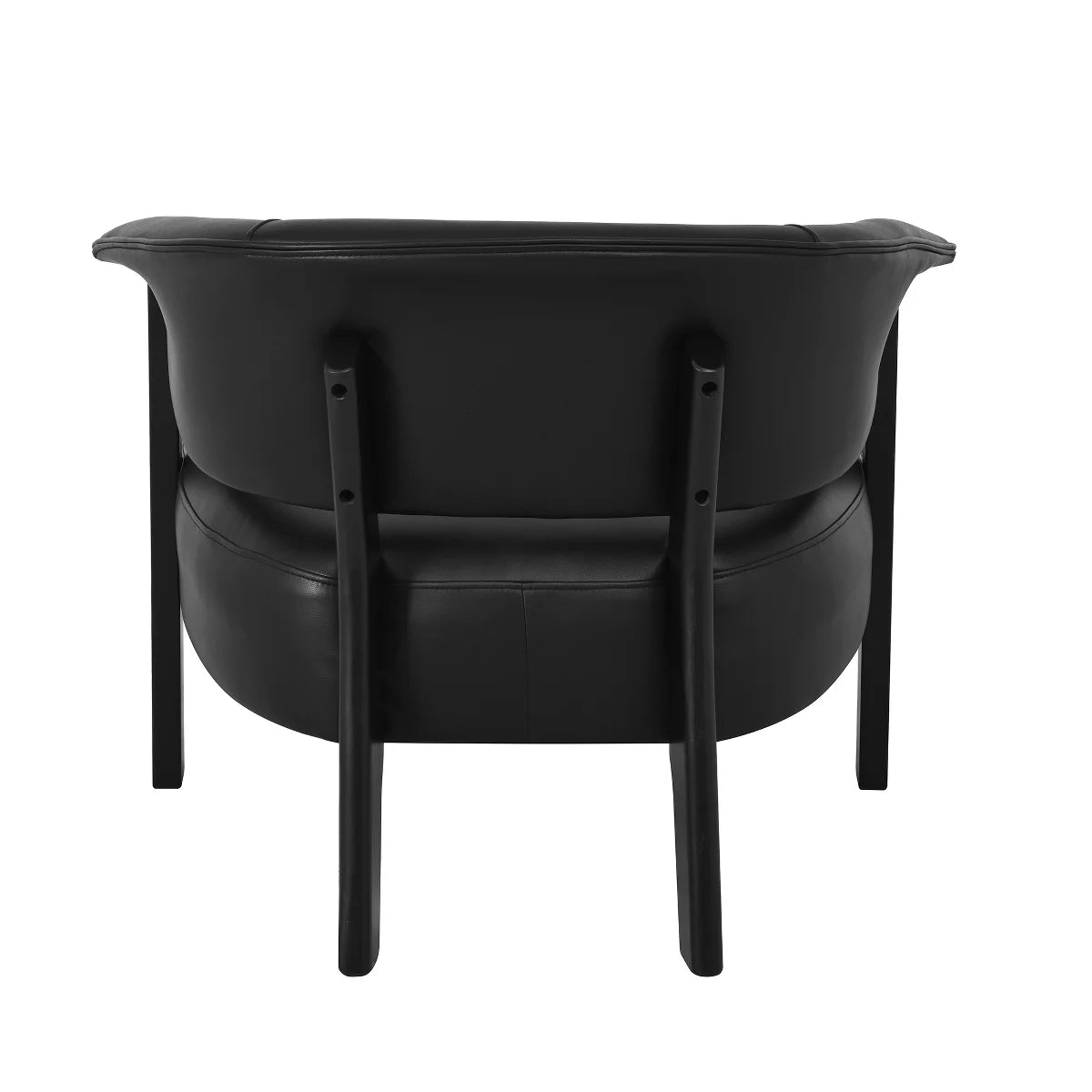 Wingback Accent Chair with 400 lb Capacity, Vintage Faux Leather Club Seating