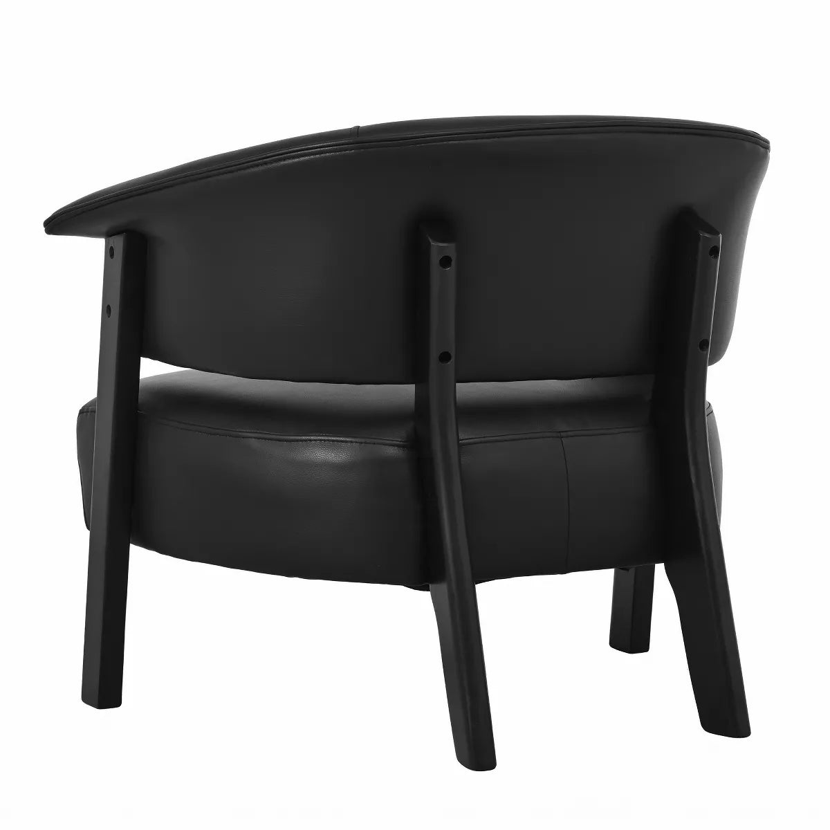 Wingback Accent Chair with 400 lb Capacity, Vintage Faux Leather Club Seating