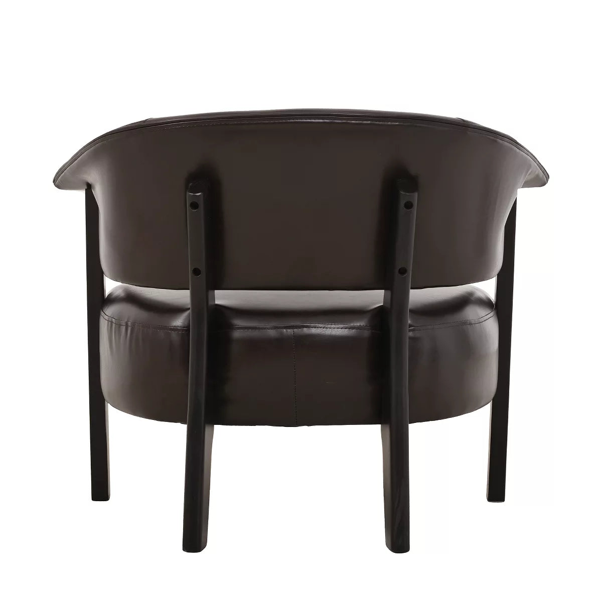 Wingback Accent Chair with 400 lb Capacity, Vintage Faux Leather Club Seating