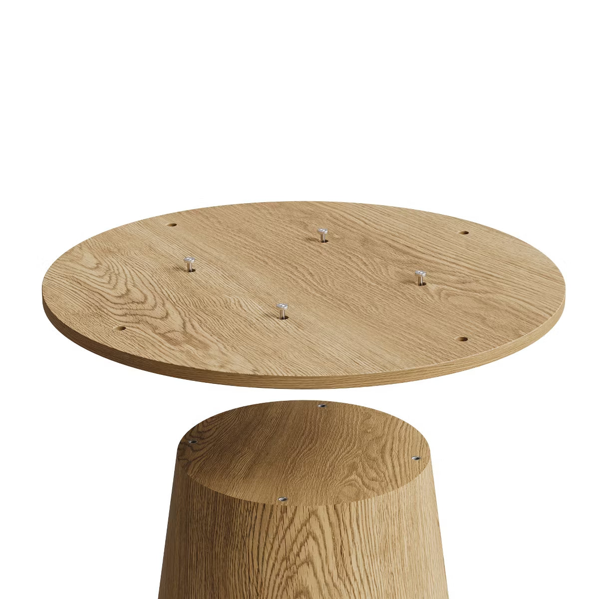43-Inch Round Dining Table with Sculptural Pedestal, Seats 4